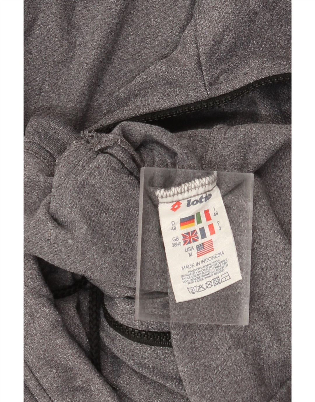 Giacca da ginnastica grafica da uomo Lotto UK 38/40 Colorblock grigio medio