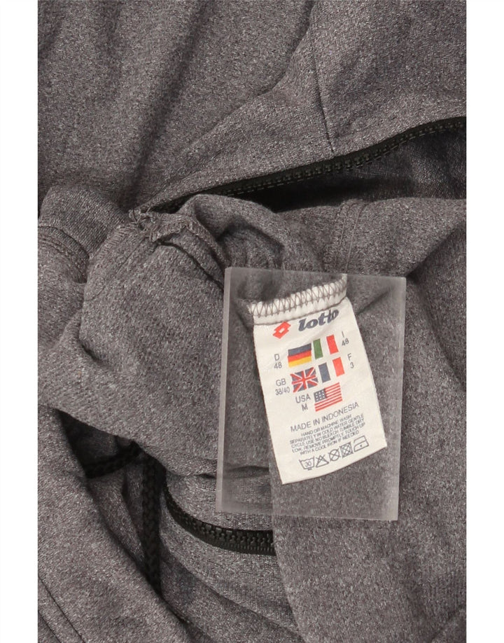 Giacca da ginnastica grafica da uomo Lotto UK 38/40 Colorblock grigio medio