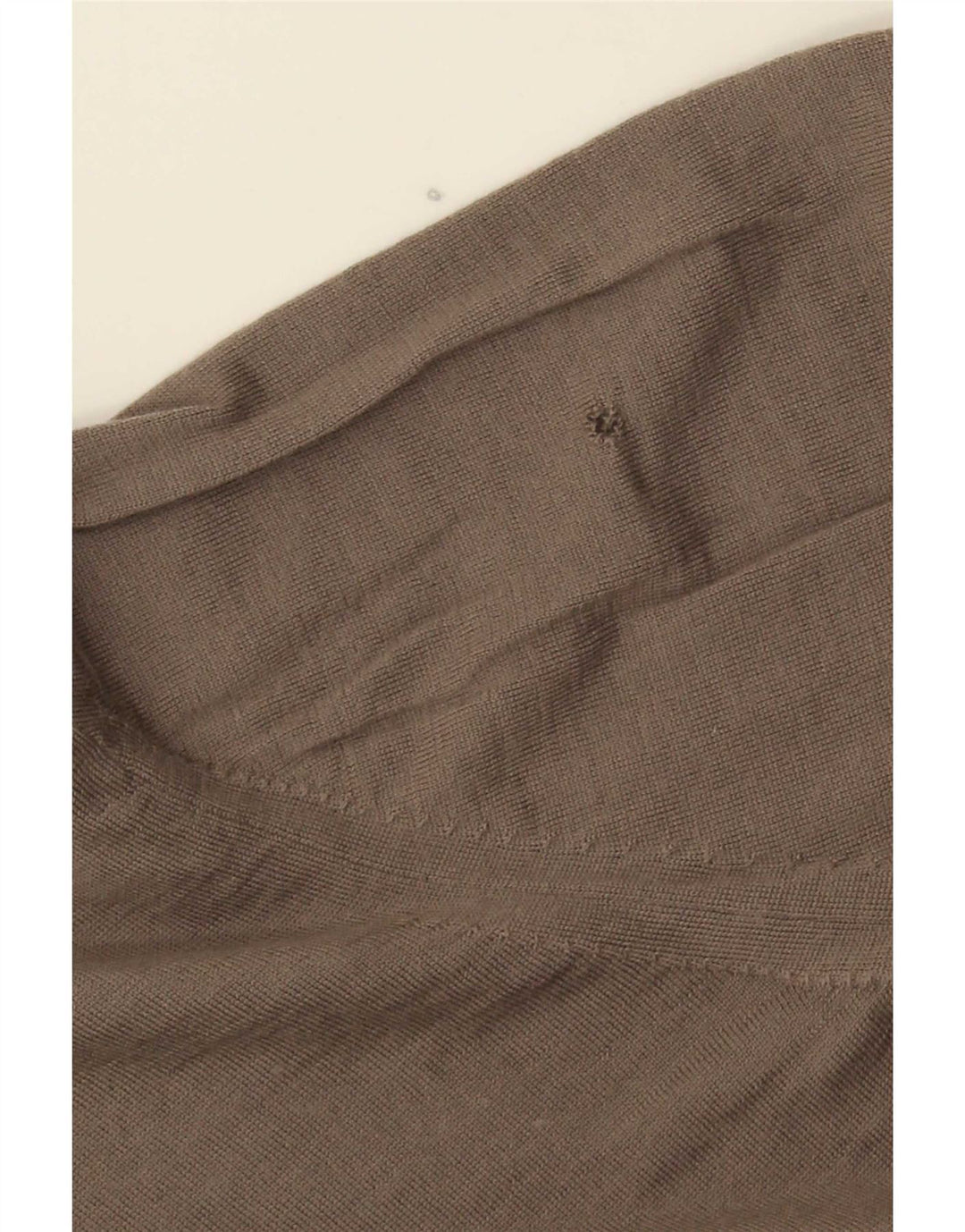 Massimo Dutti Maglione da uomo con zip e collo 2XL in lana marrone