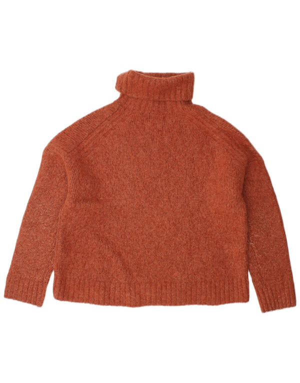 Maglione maglione corto da donna con collo alto SUPERDRY UK 12 Marrone medio