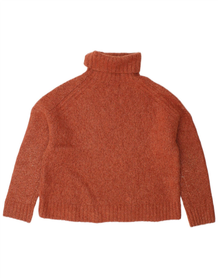 Maglione maglione corto da donna con collo alto SUPERDRY UK 12 Marrone medio