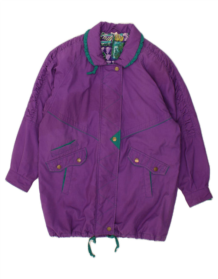 VINTAGE Womens Windbreaker Coat IT 40/42 Medium Purple Vintage Vintage and Second-Hand Vintage from Messina Hembry 