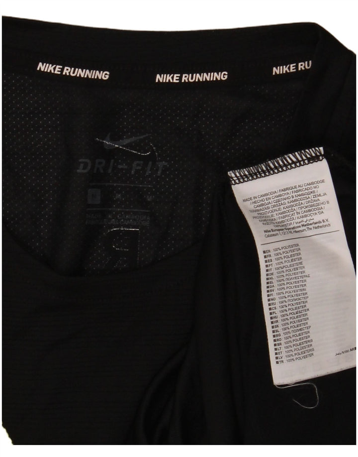 T-shirt grafica NIKE Dri Fit da donna, media, nera, in poliestere