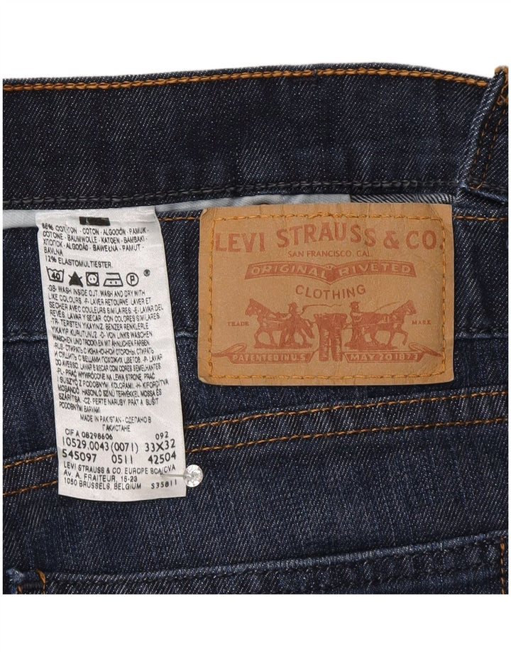 Levi's Donna 10529 Jeans Bootcut W33 L32 Cotone Blu Navy