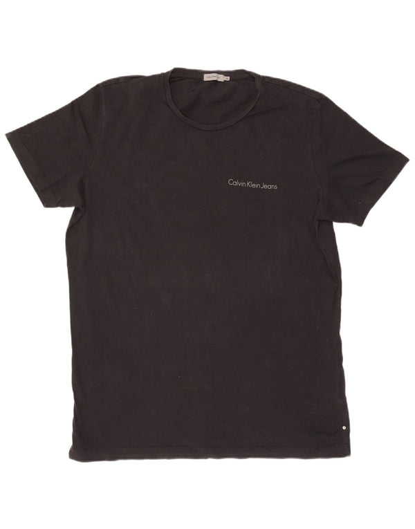 T-shirt da uomo Calvin Klein Jeans Top 2XL cotone nero