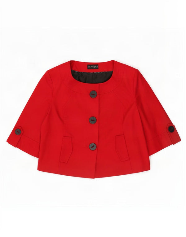 Giacca Bolero a maniche corte Autograph da donna Marks & Spencer UK 22 3XL Rossa