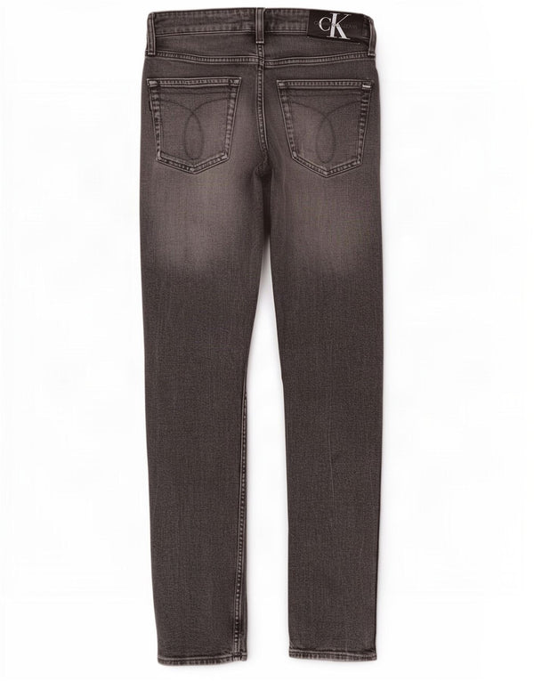 Jeans slim da donna Calvin Klein W28 L32 cotone grigio