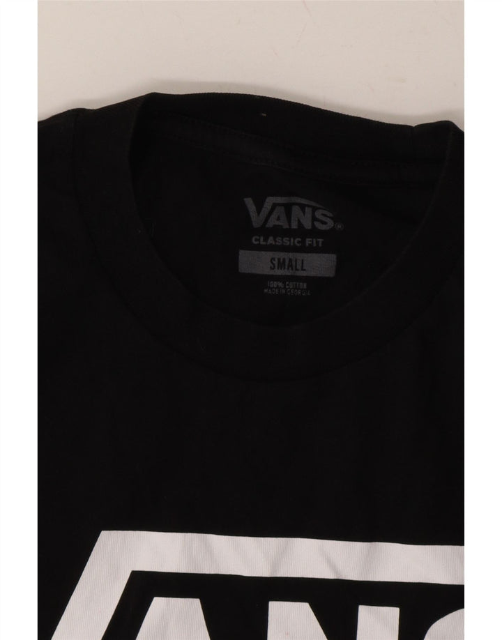 VANS Mens Classic Fit Graphic T-Shirt Top Small Black Vintage Vans and Second-Hand Vans from Messina Hembry 