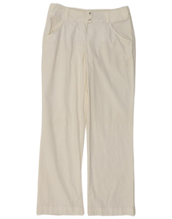 Pantaloni Casual Dritti Donna TRUSSARDI IT 46 Large W30 L32 Bianco