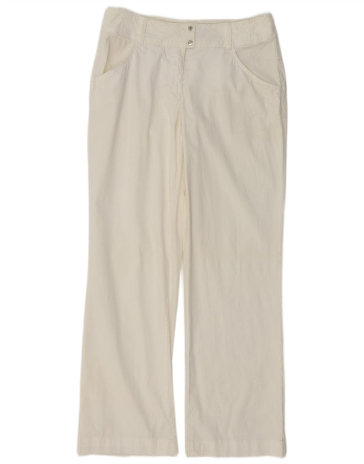 Pantaloni Casual Dritti Donna TRUSSARDI IT 46 Large W30 L32 Bianco