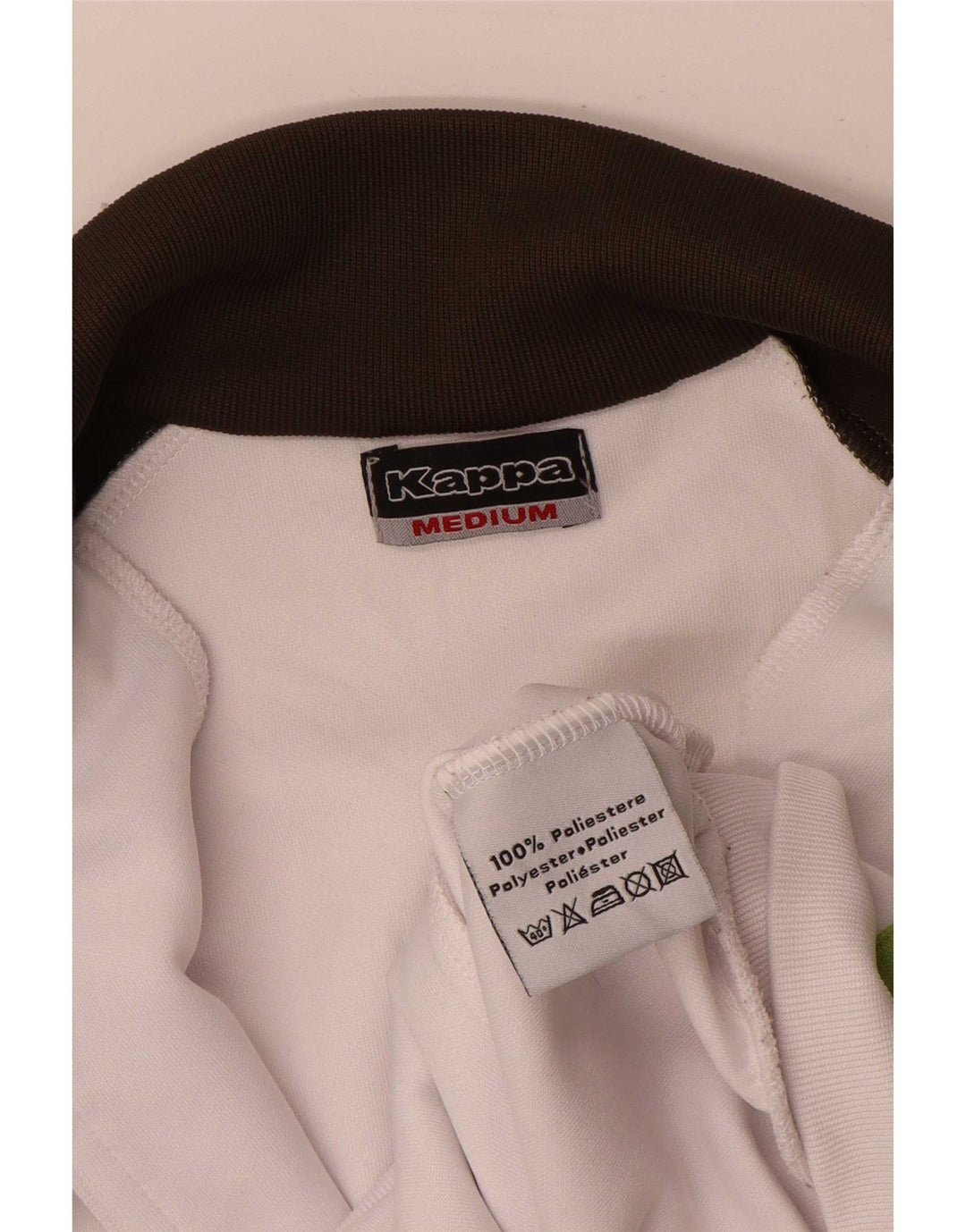 Giacca da tuta da donna Kappa UK 14 Poliestere color block bianco medio