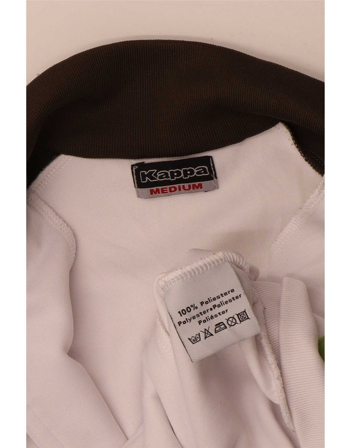 Giacca da tuta da donna Kappa UK 14 Poliestere color block bianco medio