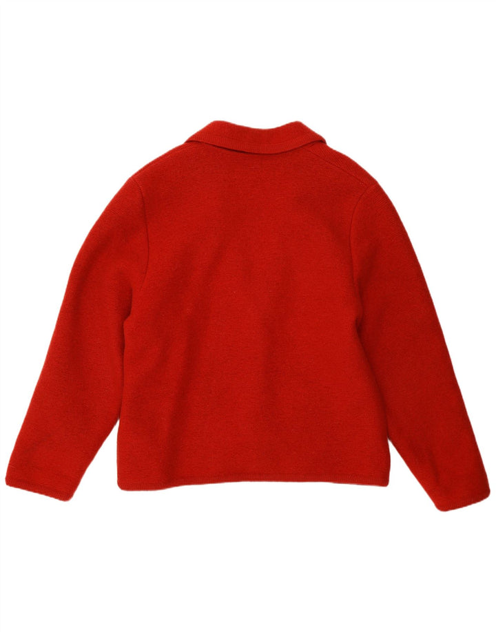 Giacca blazer a 3 bottoni da donna Geiger EU 42 Large Red New Wool