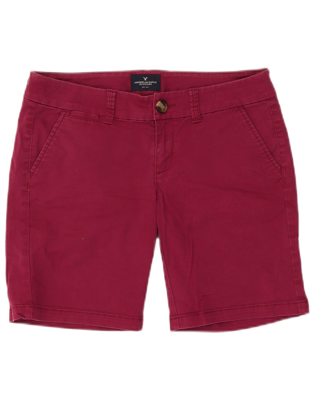 AMERICAN EAGLE Bermuda da donna Bermuda Shorts UK 8 Small W32 Cotone rosa