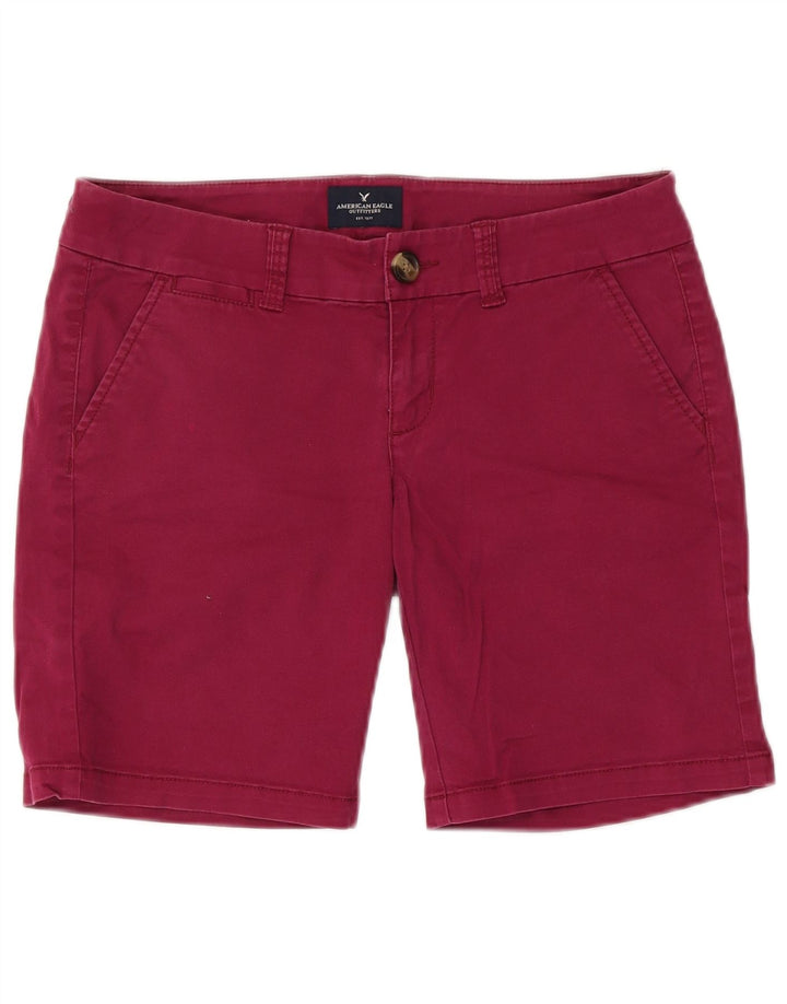 AMERICAN EAGLE Bermuda da donna Bermuda Shorts UK 8 Small W32 Cotone rosa