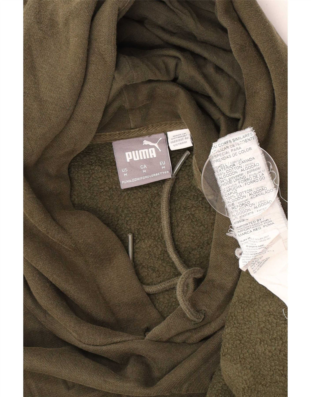 Felpa con cappuccio grafica da uomo Puma, cotone medio kaki