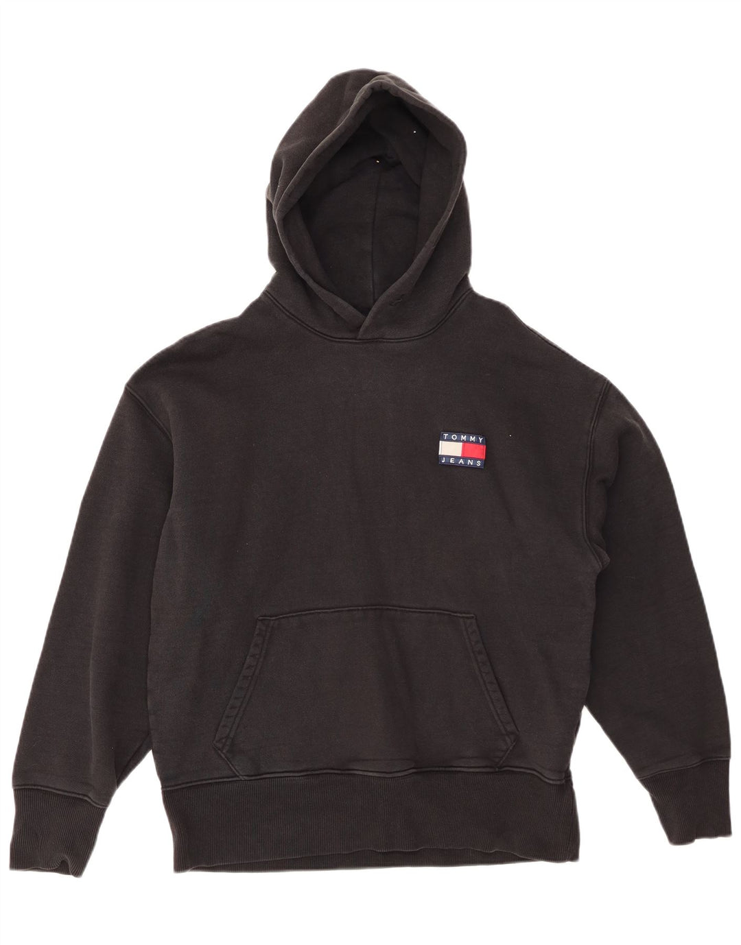 TOMMY HILFIGER Maglione con cappuccio da uomo in cotone nero medio