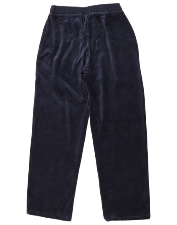 Pantaloni da tuta in velluto da donna Emporio Armani UK 12 Medio Blu Navy