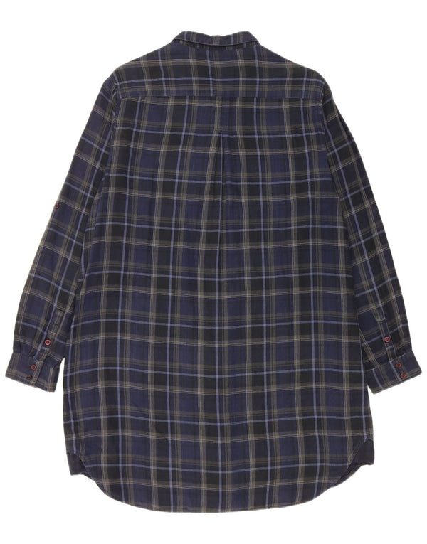 Abito camicia da donna Zara UK 18 XL cotone a quadri blu navy