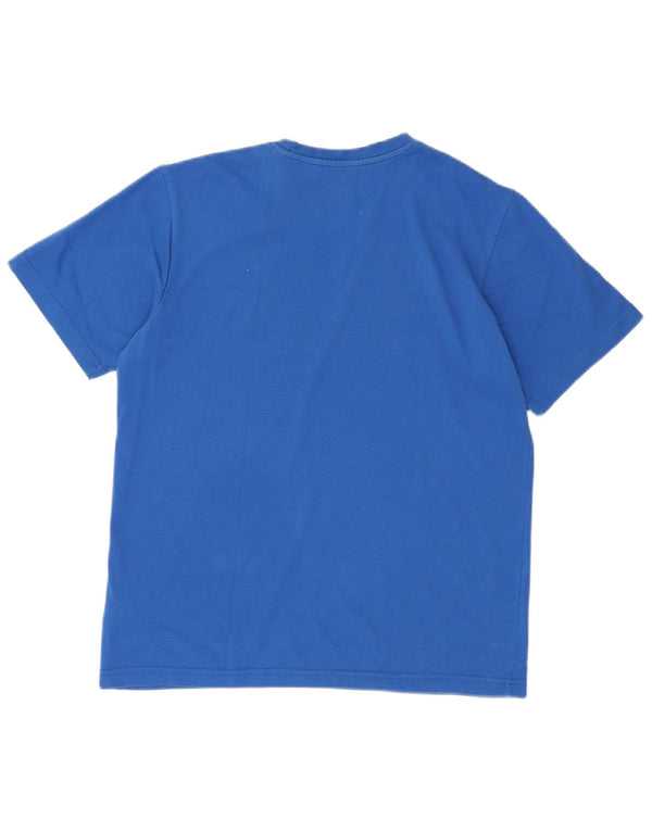 Adidas Mens Climalite Graphic T-Shirt Top Medium Blue Cotton