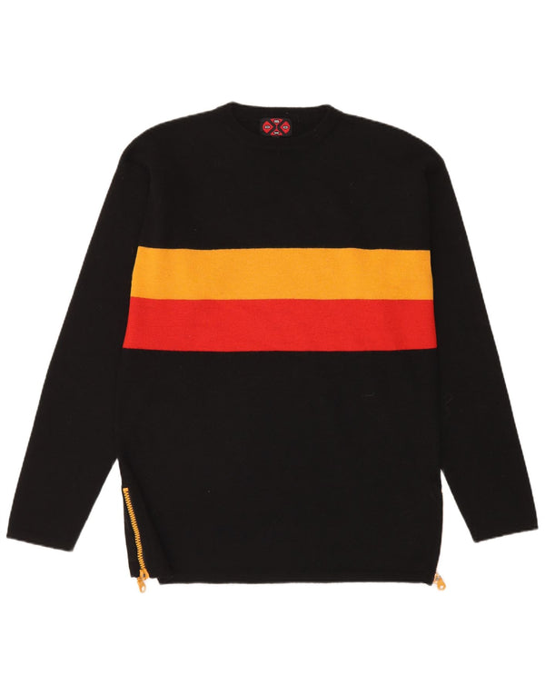 Maglione maglione girocollo da uomo Soxo XL in lana color block nero