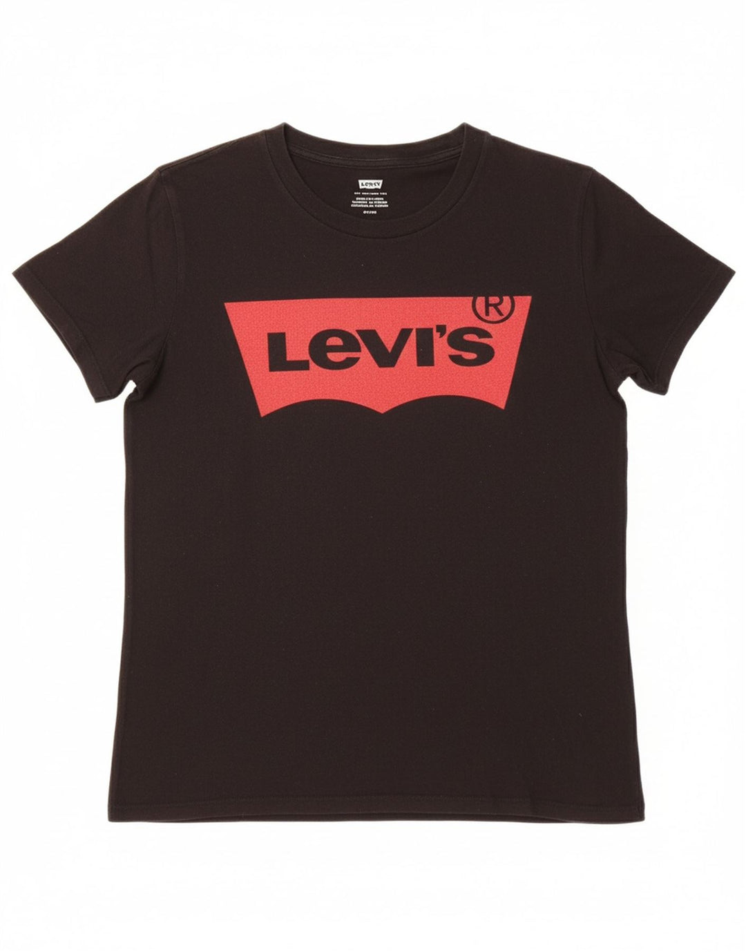 LEVI'S Womens Graphic T-Shirt Top UK 10 Small Black Cotton
