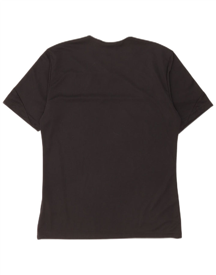 T-shirt Adidas Climalite da uomo, piccola, in poliestere color block nero