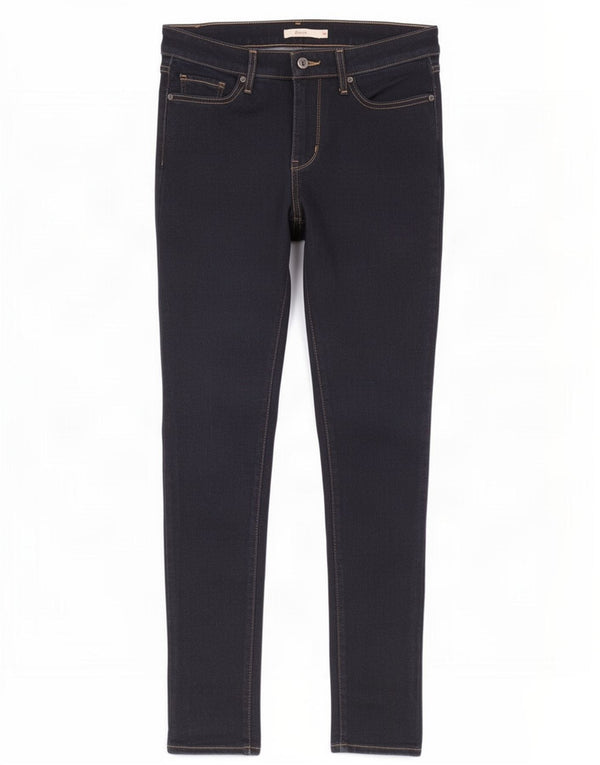Levi's Womens 711 Skinny Jeans W29 L32 Navy Blue Cotton
