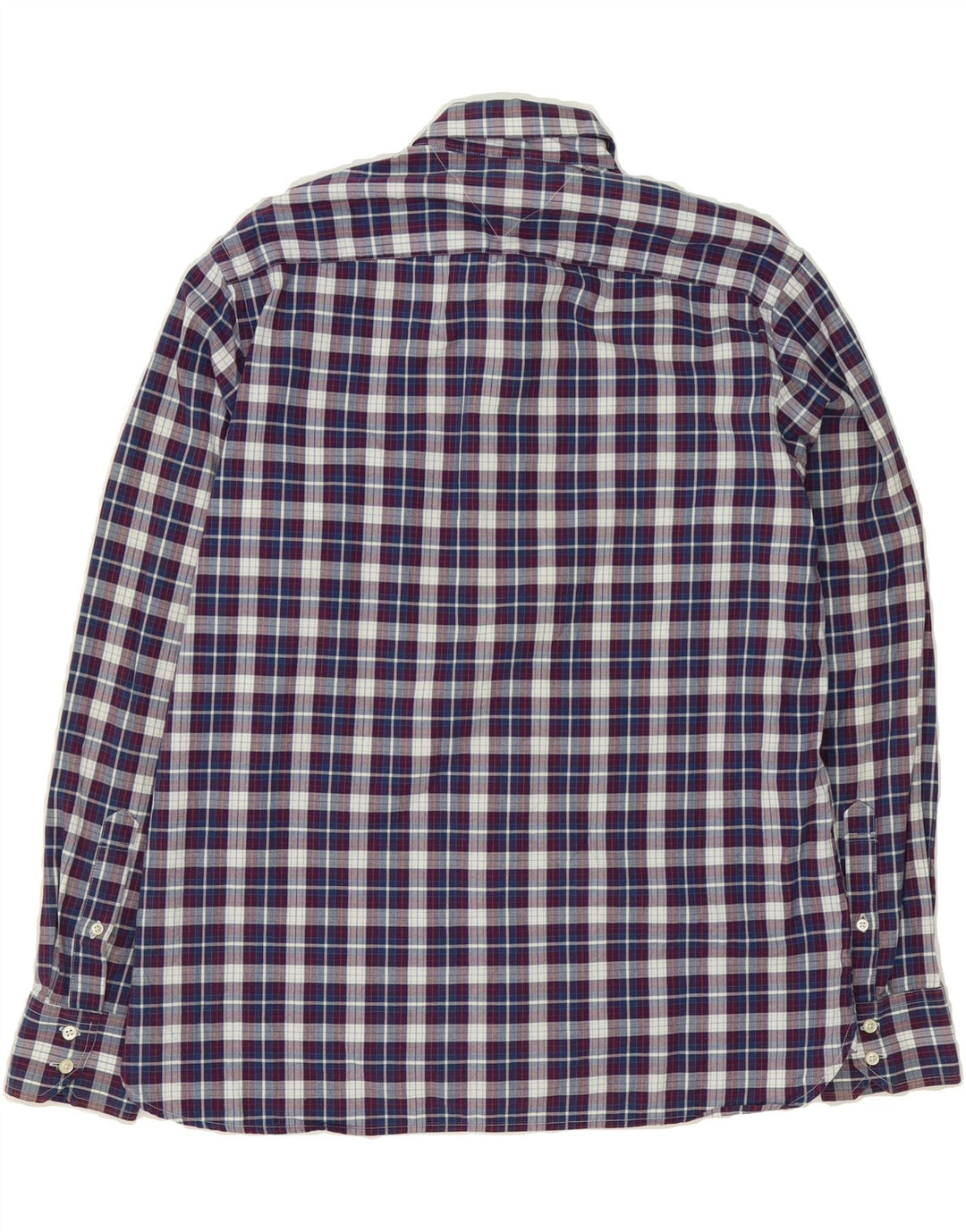TOMMY HILFIGER Mens Shirt Medium Blue Check Cotton Vintage Tommy Hilfiger and Second-Hand Tommy Hilfiger from Messina Hembry 
