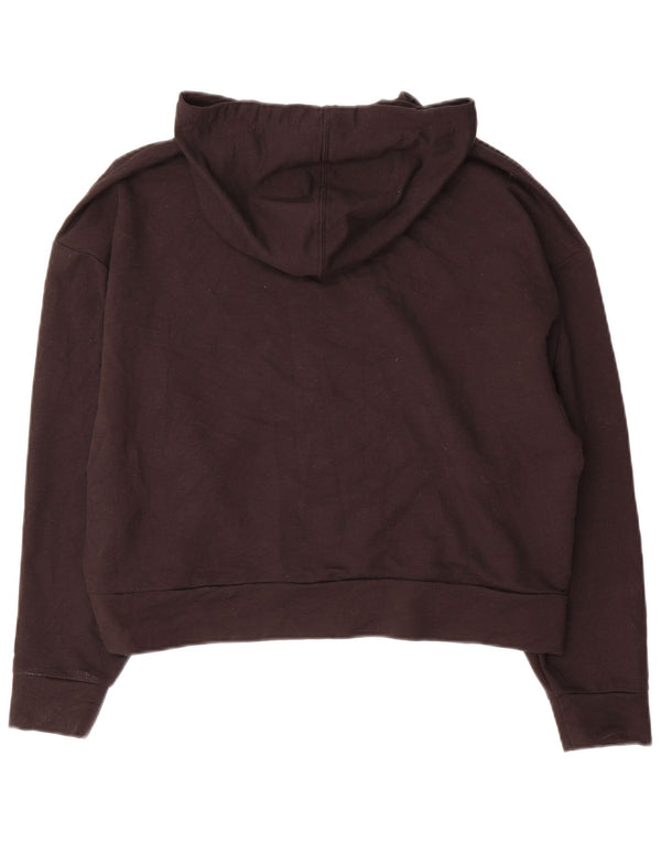 Felpa con cappuccio corta da donna Puma UK 16 grande nera