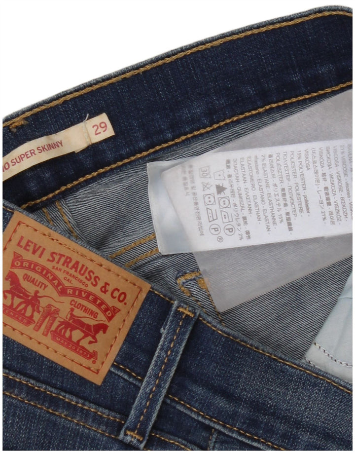 Jeans Levi's da donna 710 super skinny W29 L32 cotone blu