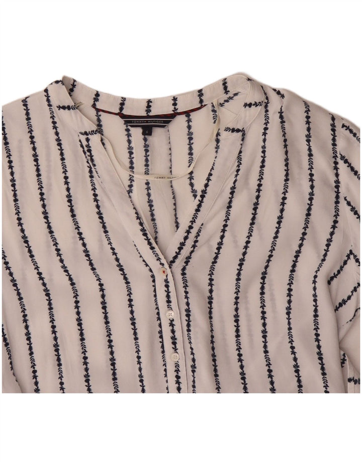 TOMMY HILFIGER Camicetta a maniche lunghe da donna Top US 6 Medium White Floral