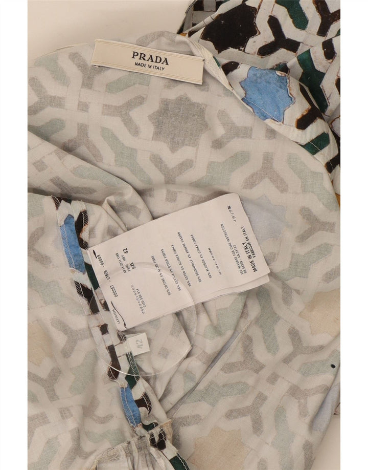 Prada Prendisole Donna IT 42 Medio Cotone geometrico multicolore