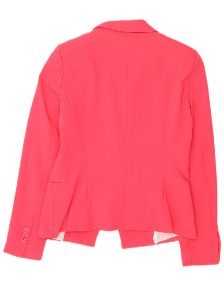 Giacca blazer a 1 bottone da donna Zara UK 12 poliestere rosa medio