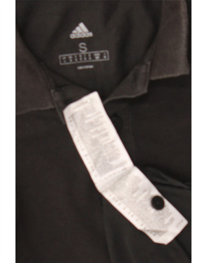 Polo Adidas da uomo piccola in cotone nero