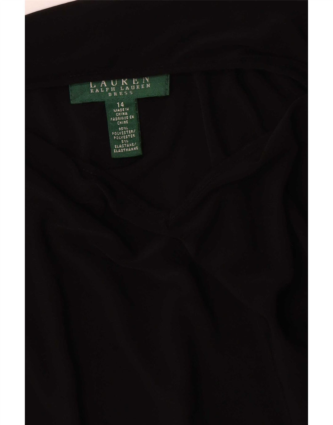 Abito tubino da donna Ralph Lauren US 14 XL poliestere nero