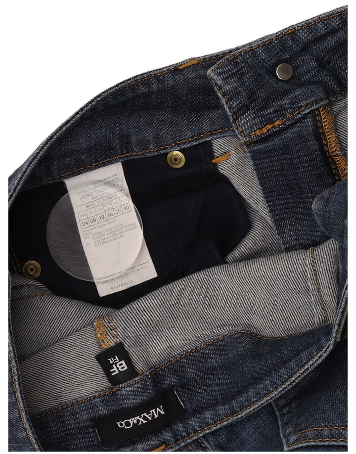 Max & Co. Jeans bootcut da donna UK 8 piccoli W28 L29 cotone blu