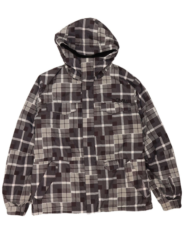 Giacca a vento con cappuccio da uomo O'NEILL UK 40 grande grigio geometrico