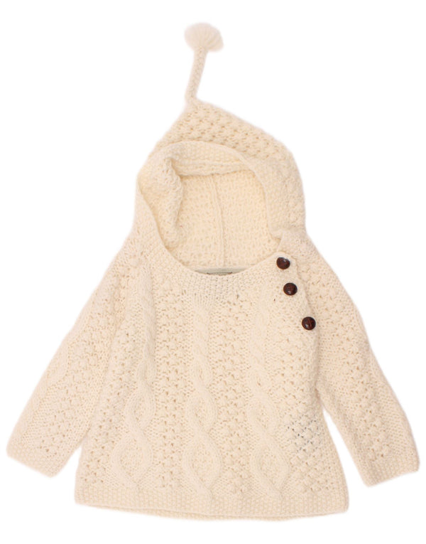 Aran Sweater Market Maglione per neonati con scollo a barca 18-24 mesi grande bianco sporco