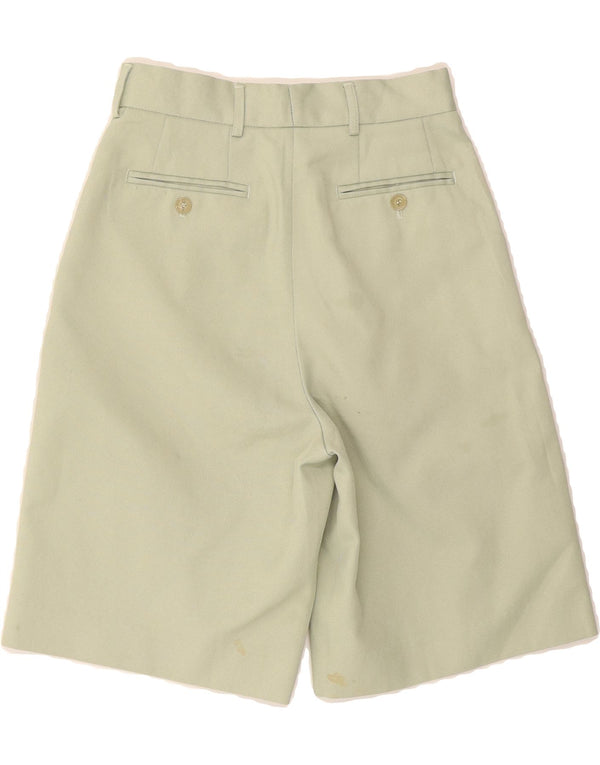 ACNE STUDIOS Womens High Waist Shorts EU 32 2XS W26 Green Classic