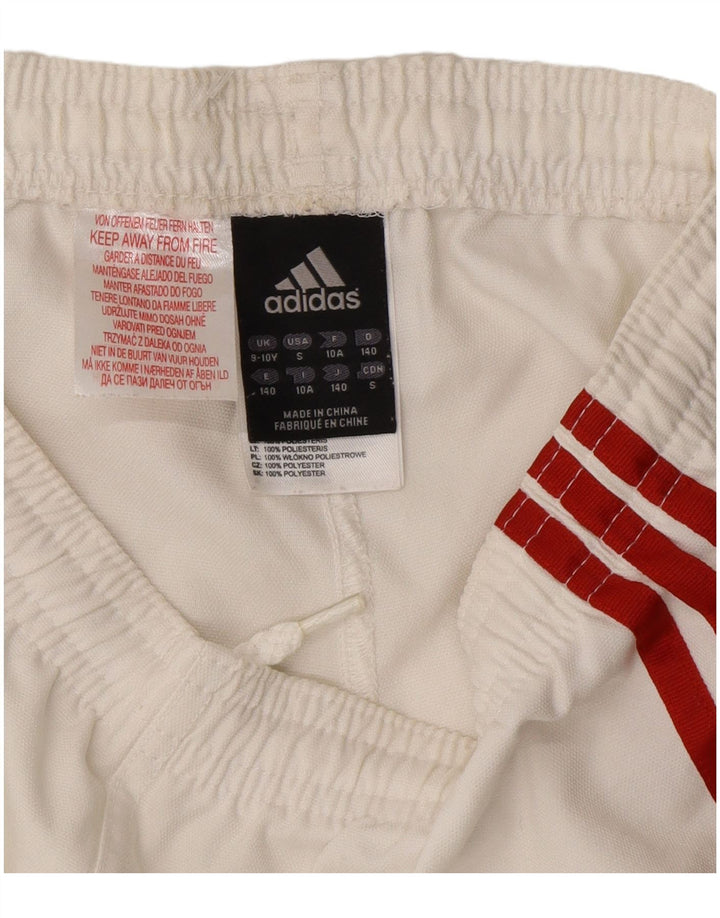Pantaloncini sportivi Adidas Climacool da ragazzo 9-10 anni in poliestere bianco