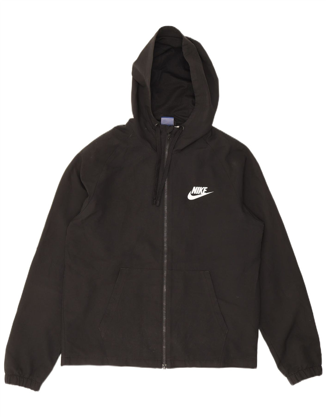Giacca da tuta da uomo con cappuccio Nike, giacca media, nera, in poliestere