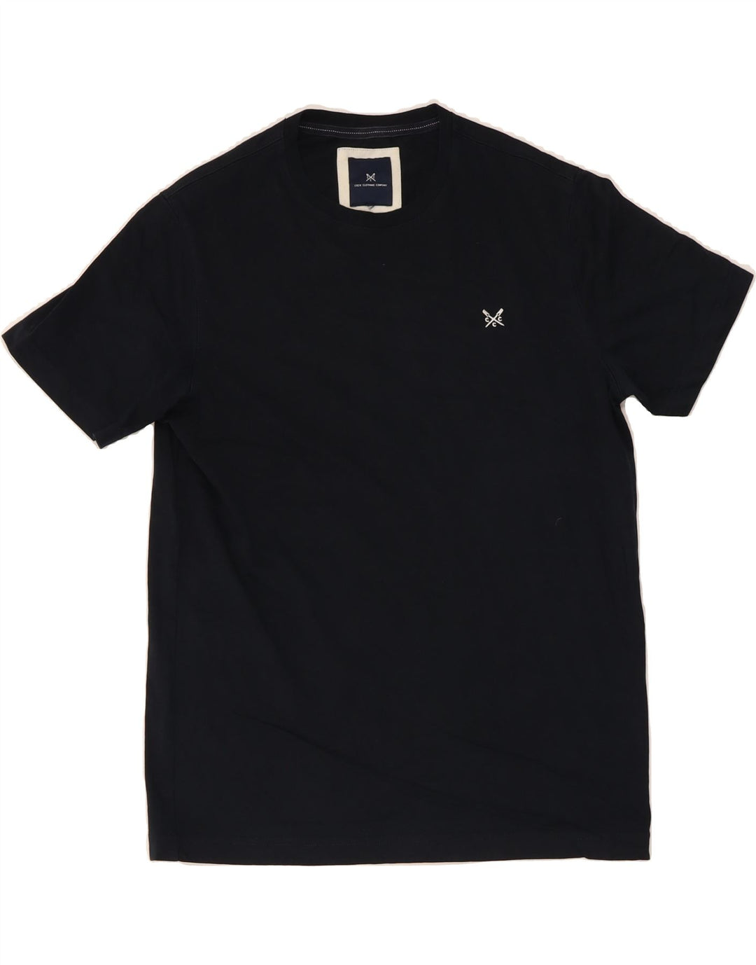 CREW CLOTHING Mens T-Shirt Top Small Navy Blue Cotton Vintage Crew Clothing and Second-Hand Crew Clothing from Messina Hembry 