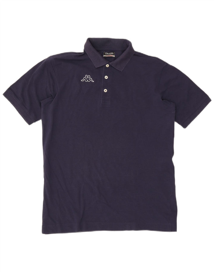 Polo grafica da uomo Kappa grande in cotone blu navy