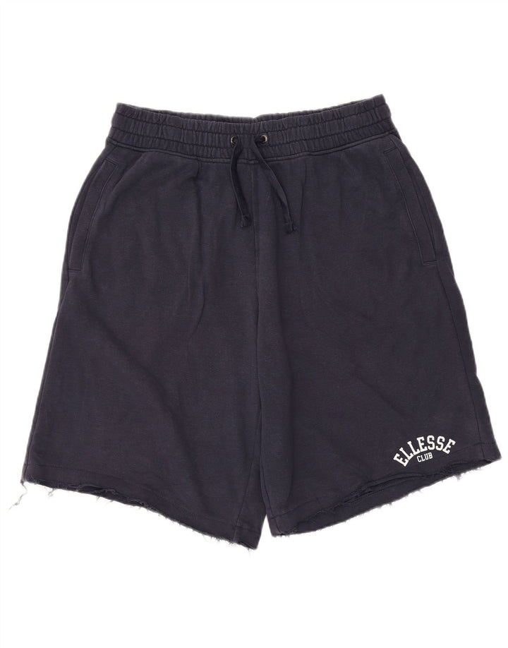 Pantaloncini sportivi grafici da uomo Ellesse di grandi dimensioni in cotone blu navy