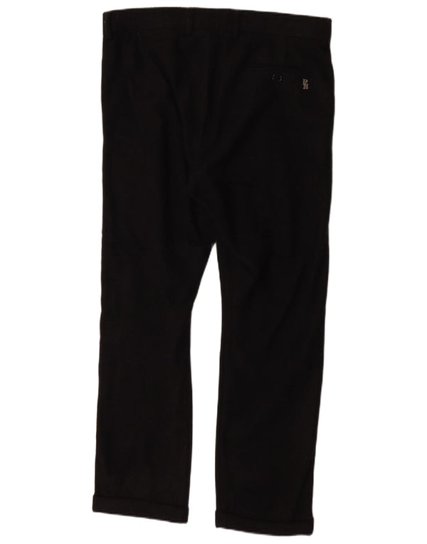 Pantaloni da abito dritti da uomo Pierre Balmain W32 L27 neri classici