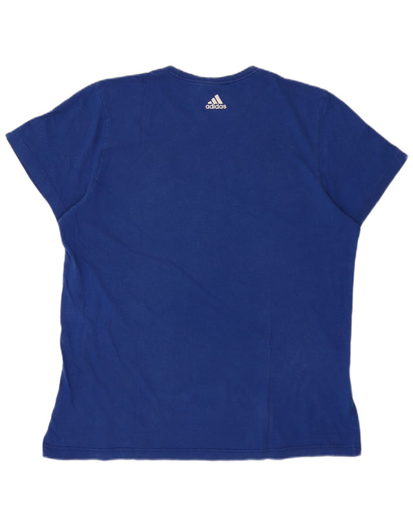 Adidas Mens Graphic T-Shirt Top XL Blue Cotton
