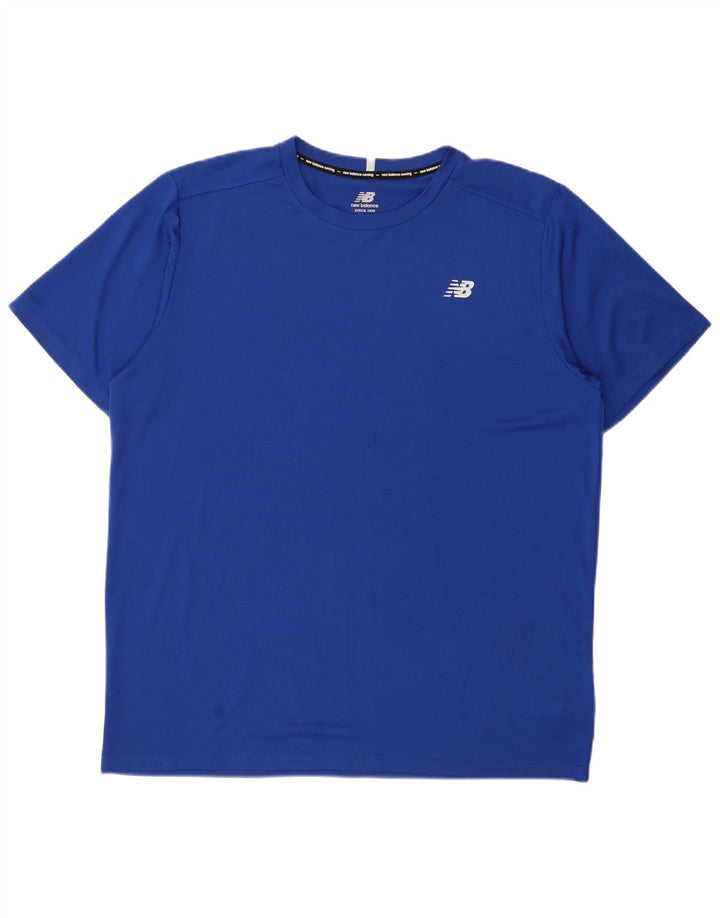 Maglietta da uomo NEW BALANCE Top XL blu poliestere