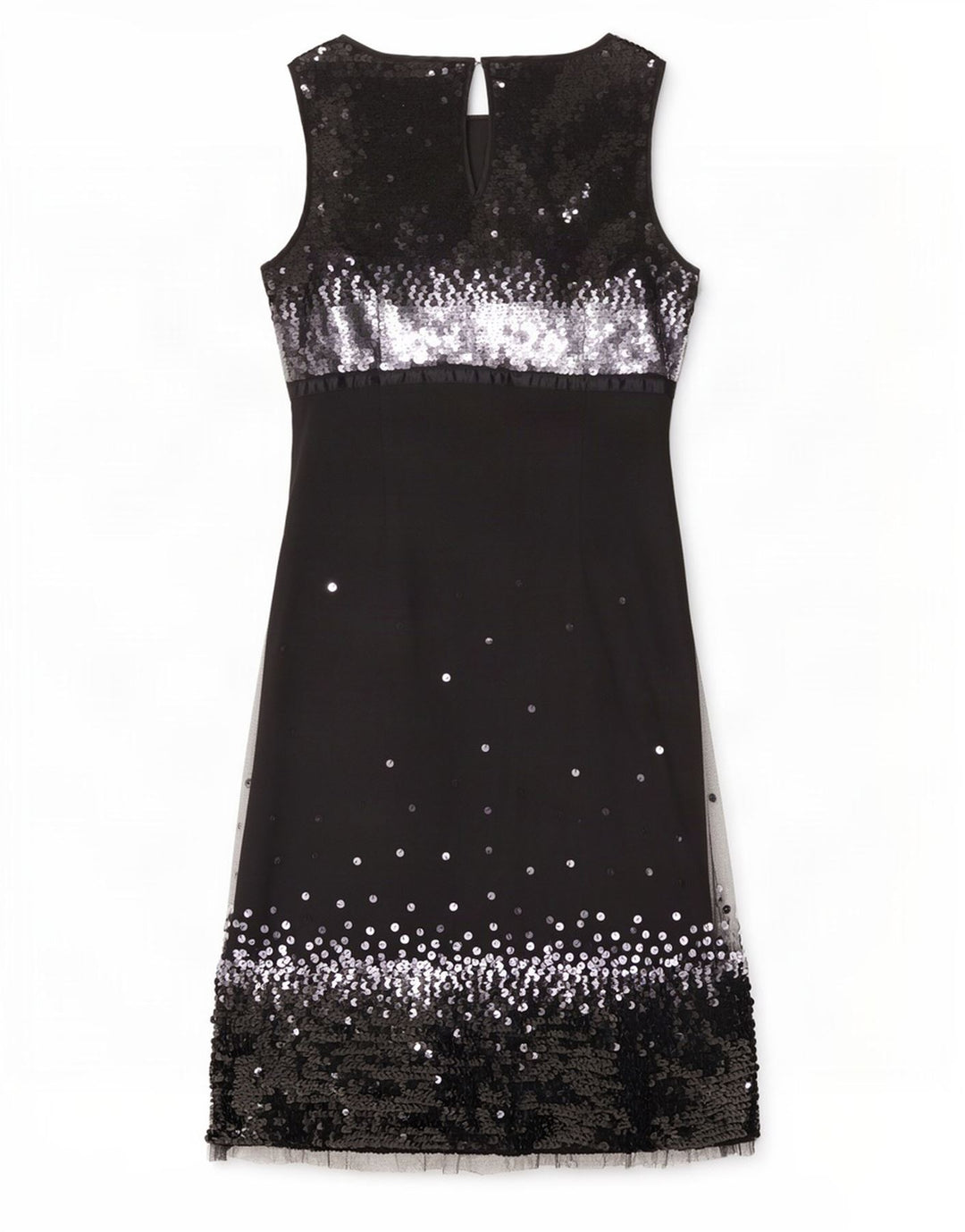 Abito tubino con paillettes senza maniche da donna Whistles UK 14 grande poliestere nero