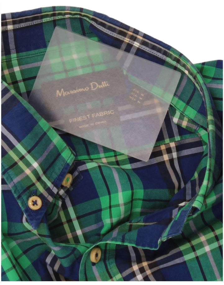 Camicia da uomo Massimo Dutti a quadri verde medio